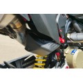 CNC Racing Carbon Fiber Rear Exhaust Guard for the Ducati Hypermotard 698 Mono CNC Racing Carbon Fiber Rear Exhaust Guard for the Ducati Hypermotard 698 Mono